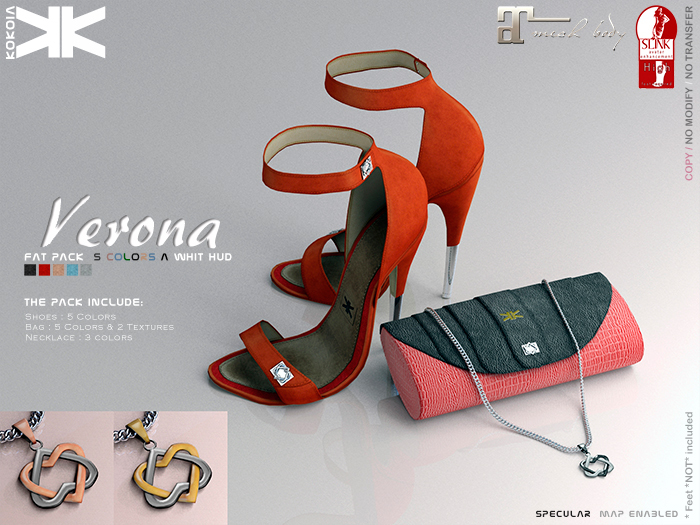 Second Life Marketplace Verona Pack of Shoes, Bag and Necklace 5a