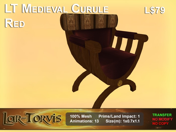 LT Medieval Curule - Red