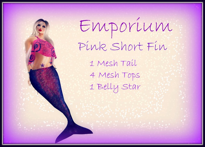 Pink Short Fin Mermaid outfit{Boxed}