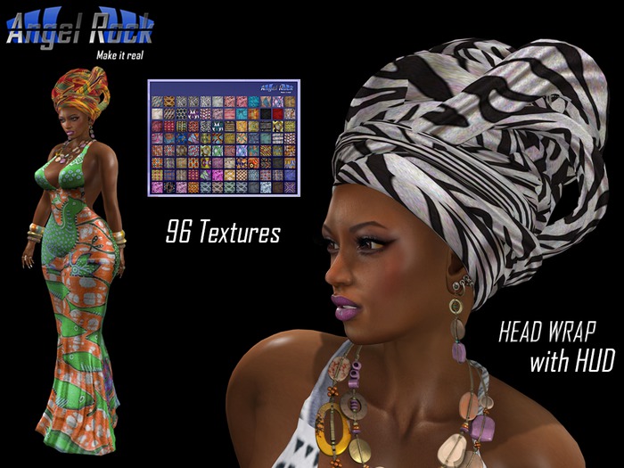 Angel Rock Queen Wrap AFRO PRINTS BOXED DEMO