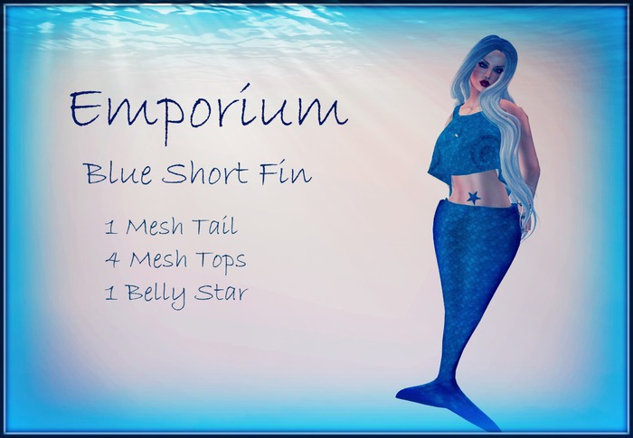 Blue Short Fin Mermaid outfit{Boxed}