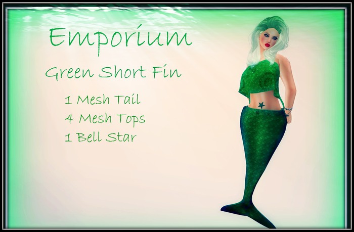 Green Short Fin Mermaid outfit{Boxed}