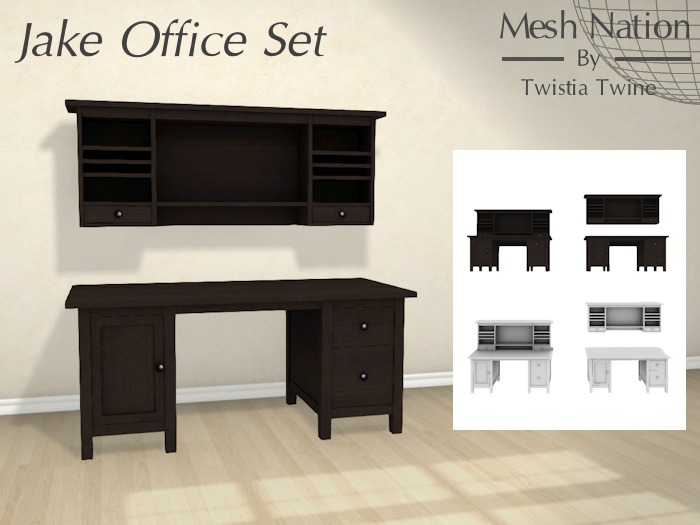* Mesh Nation * FULL PERMISSIONS Jake Desk and Shelf