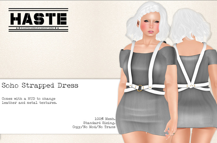 [Haste] Soho Strapped Dress Grey 