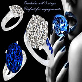 Diamond Elegance Sapphire Set Boxed