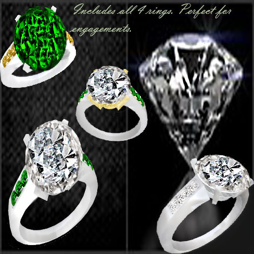Diamond Elegance Emerald Set Boxed