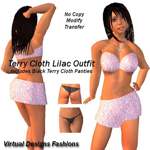 Terry Cloth Lilac Outfit