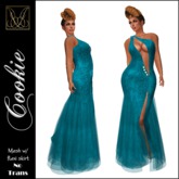 JCD Cookie Teal Mesh Gown (bagged)