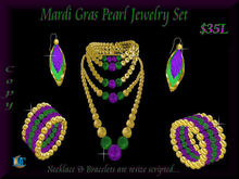 Mardi Gras Beaded Jewelry Set