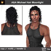 A&A Michael Hair Moonlight (Special Color). Mens long rocker hairstyle. Promo!