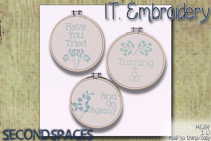 Second Spaces - IT Embroidery (bxd1)