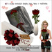 hanaya dozen red long stemmed roses mesh