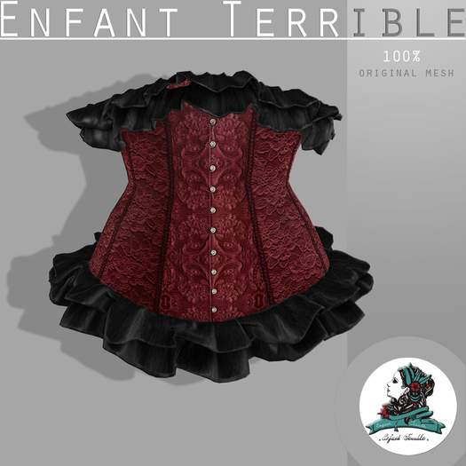 .Enfant Terrible. Rosalies Corset RedBlack