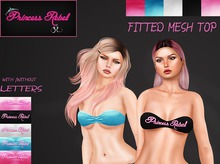 Princess Rebel - PR Mesh Bandeau Top - Texture Change HUD 5 Colors Fitted Mesh