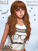 =DeLa*= Mesh Hair "Margaux" Orange Browns