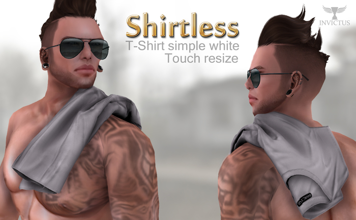 INVICTUS - Shirtless / Tshirt Simple White