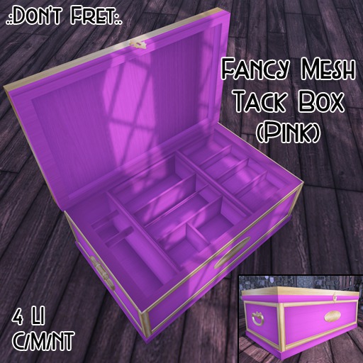.:Don't Fret:. Lockable Mesh Tack Box (Pink)