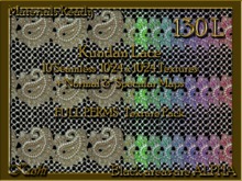 *Kushi* Kundan Lace Alpha Seamless Textures Materials Ready Full Perms 1024x1024 Tileable Repeating