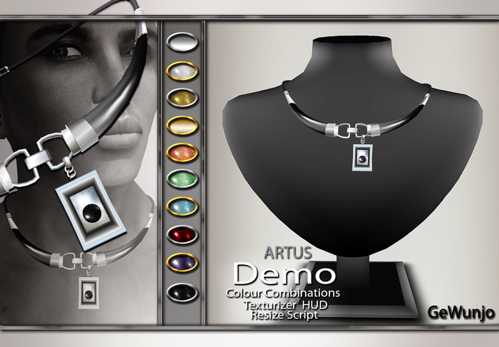 GeWunjo : ARTUS silver male necklace DEMO