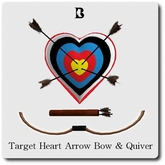 Blackburns Target Heart Arrow Bow & Quiver
