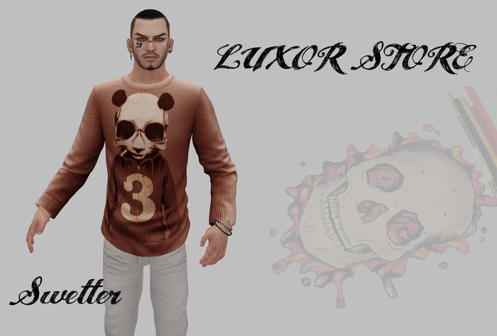 Mens's Sweater Red  MESH