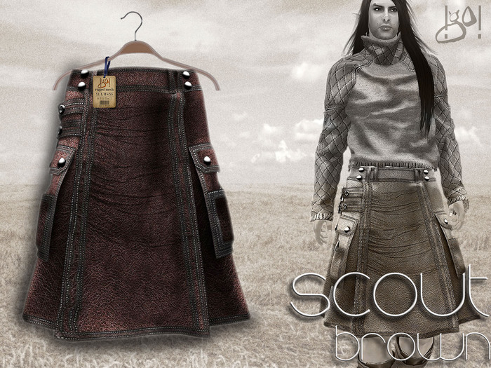 !gO! Boy Scout kilt - Brown