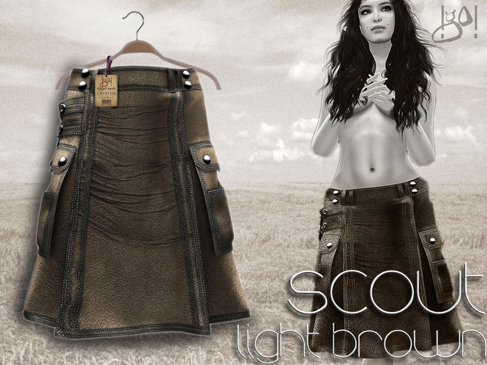!gO! Girl Scout kilt - Light brown