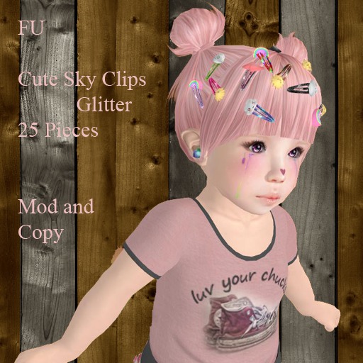 ..:FU:..  Cute Sky Clip Glitter Set