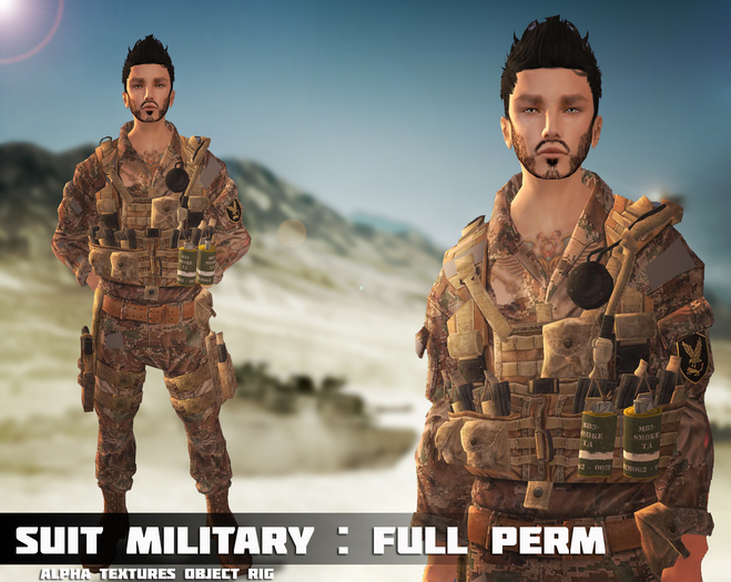 " Suit Military : Combat full perm - Not Scripted "
