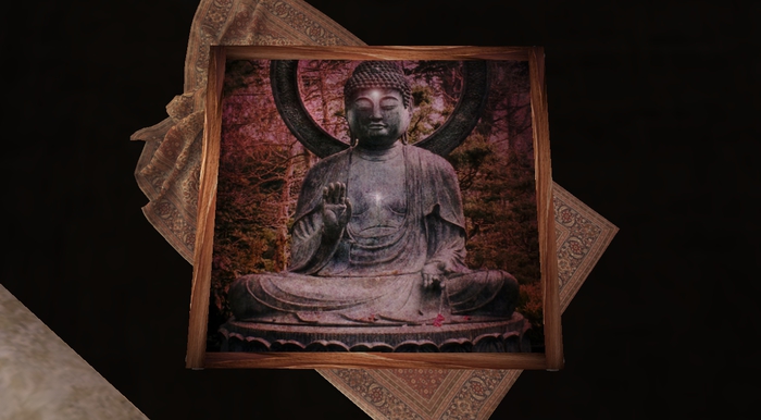 Buddha Wooden Mesh Table, 1 Prim!!!
