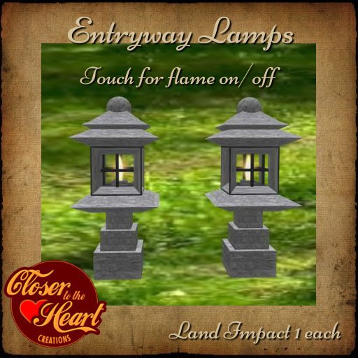 Entryway Lamps BOXED