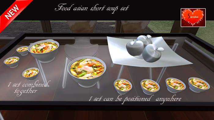Food asian short soup set