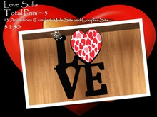 Love (Heart) Sofa Black - Animated