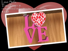 Love (Heart) Sofa Pink - Animated