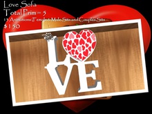 Love (Heart) Sofa White - Animated
