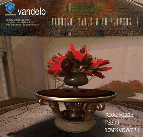 [vandelo]Table with Flowers 2 **10 Prim**