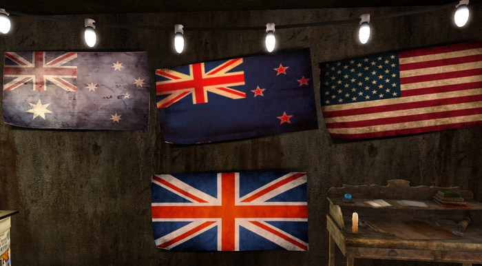 Grunge Flags Poster Set