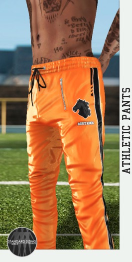 [Mustangs] Athletic Pants - Orange //boxed