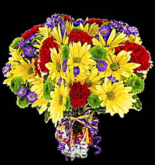 CELEBRATION FLORAL BOUQUET WITH VASE