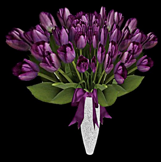 SPRING RAINBOW BOUQUET IN MESH VASE-BOXED OPEN ME
