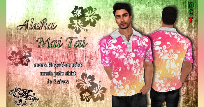 {Ms. B. Designs} Aloha Mai Tai Polo 