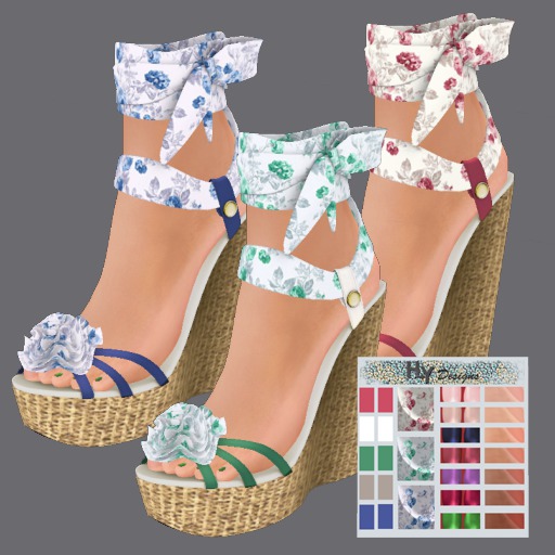 HB Lace up rose sandals