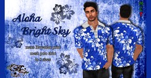{Ms. B. Designs} Aloha Bright Sky Polo