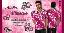 {Ms. B. Designs} Aloha Hibiscus Polo