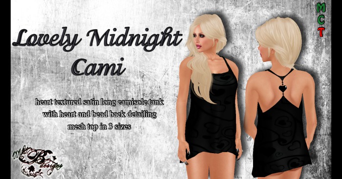 {Ms. B. Designs} Lovely Midnight Cami Boxed