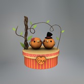 Orange Lovebirds Mesh Giftbox box