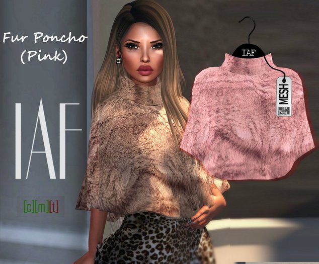 IAF Fur Poncho (Pink)
