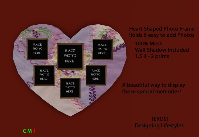 [EROS] Heart Shaped Frame-Purple-BOXED
