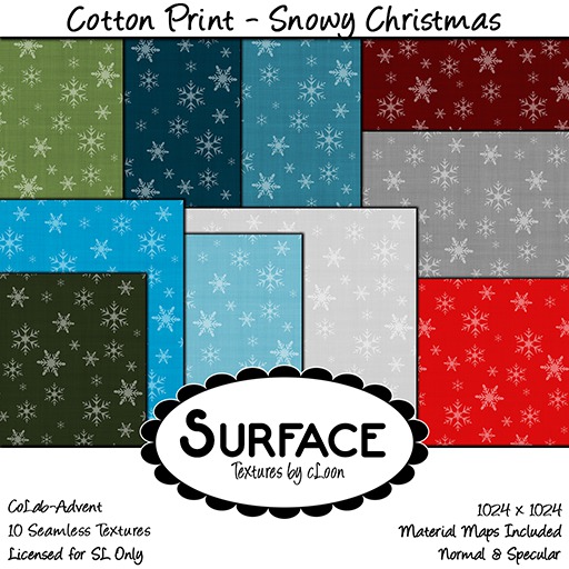 Surface - Cotton Print - Snowy Christmas