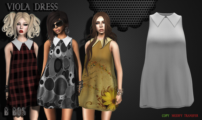 B BOS -Viola Dress-White-